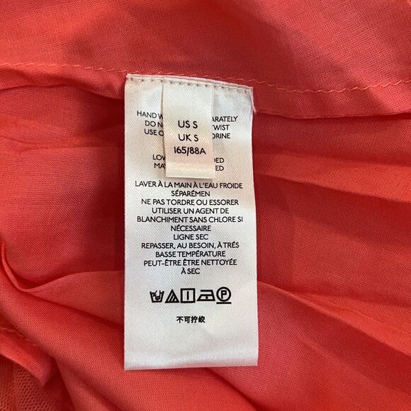 NWT Maeve Anthropologie Tulle MIDI Dress Coral Small - Picture 13 of 14
